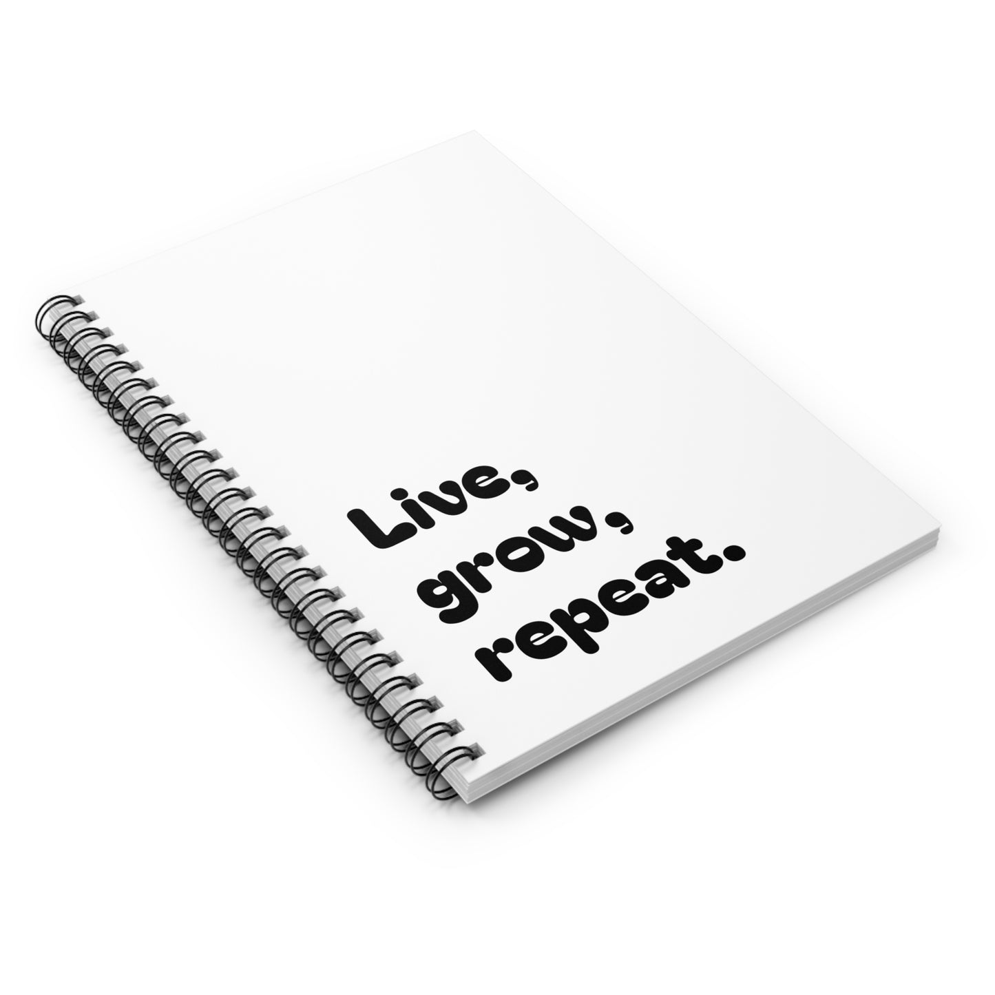Inspirational Spiral Notebook - Live, Grow, Repeat, Perfect for Journaling, Goal Setting, School, or Gifts