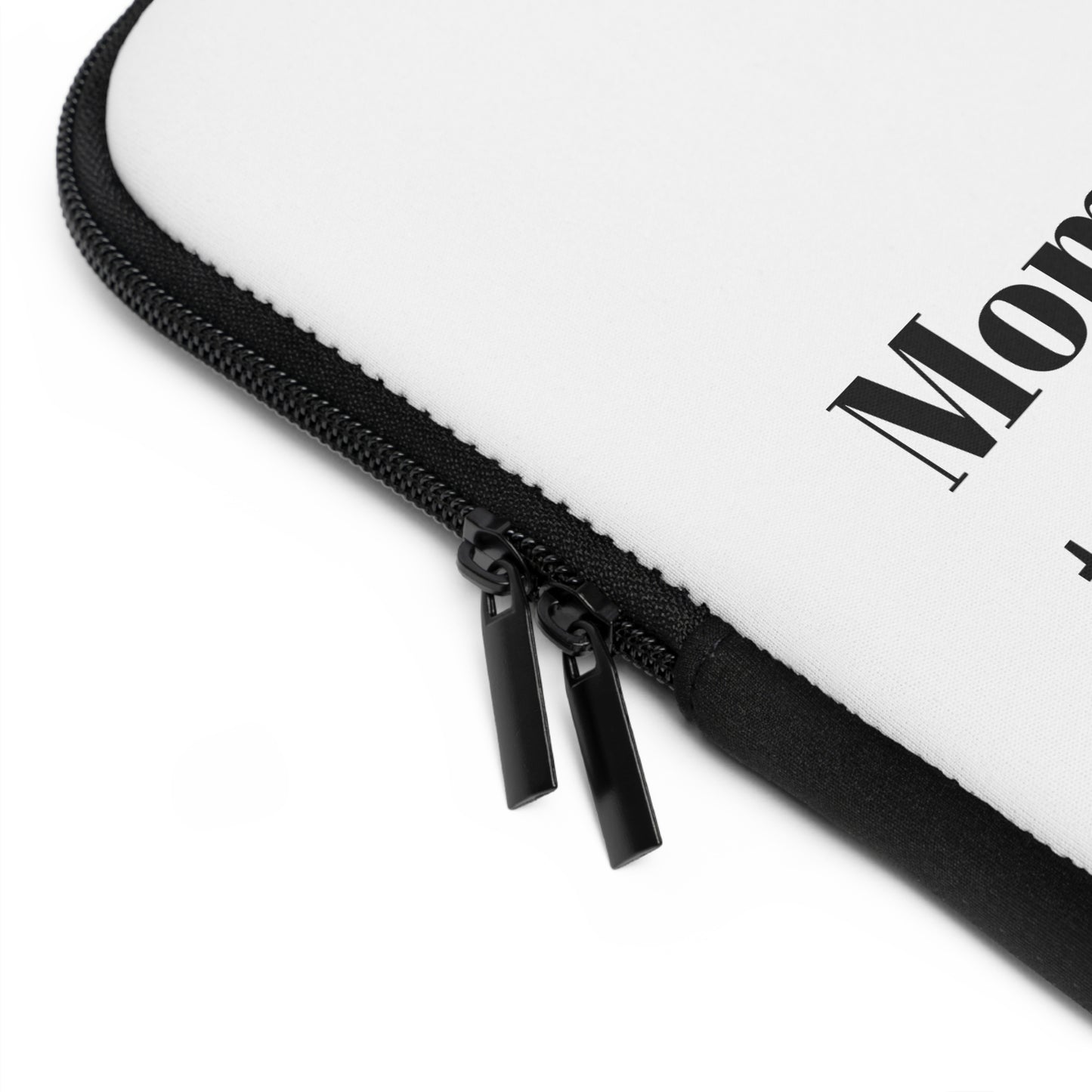 Inspirational Laptop Sleeve - Momentum Design, Motivational Tech Case for Students, Professionals, Gifts for Graduates, Black & White