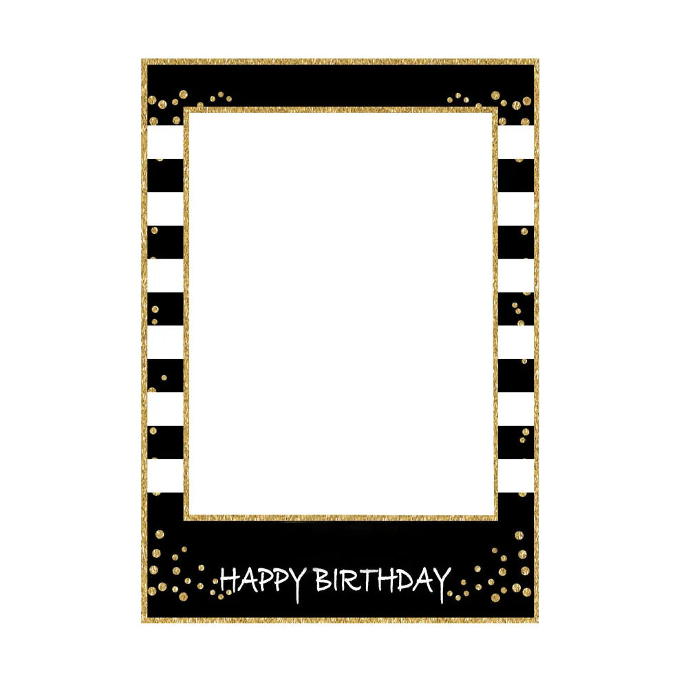 1 16 18 21 30 35 40 50 60 Birthday Photo Booth Frame Kids Adult Birthday Party Decoration Paper Happy Birthday Photo Props Frame