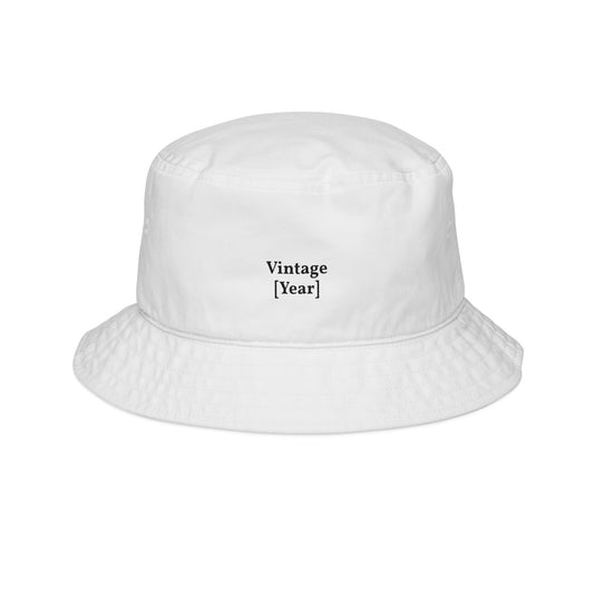 Vintage Year Embroidered Bucket Hat | Trendy Summer Accessory, Gift for Him/Her, Casual Outdoor Wear, Retro Style Hat