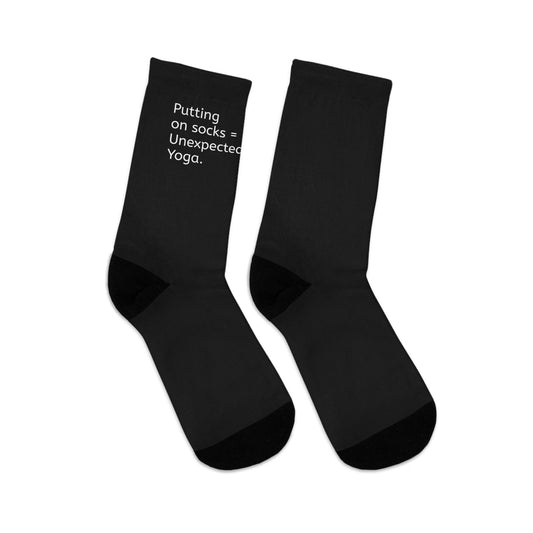 Eco-Friendly Inspirational Socks, Recycled Poly Socks for Yoga, Gifts for Her, Sustainable Fashion Accessories, Unique Gift Ideas